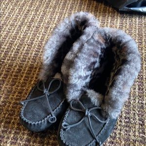 CHEETAH PRINT FUR UGG MOCCASINS